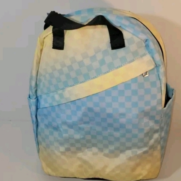 Steve Madden Geometric Backpack: Multicolor, Zip-Around Closure, Silver Hardware - Picture 2 of 5